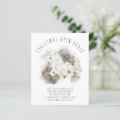 Budget Polar Beer Kerstmis Open House Uitnodiging (Staand voorkant)