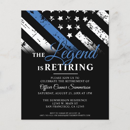 Budget Police Blue Line Law Enforcement Retition (Voorkant)