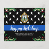 Budget Police Department Custom Logo Holiday Cards (Voorkant)