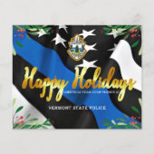 Budget Police Department - Kerstblauwe vlag (Voorkant)