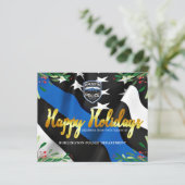 Budget Police Department Thin Blue Line Kerstmis (Staand voorkant)