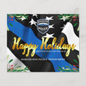 Budget Police Department Thin Blue Line Kerstmis (Voorkant)