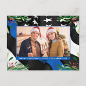 Budget Police Kerstmis Aangepaste Foto Patriotic F Briefkaart (Voorkant)