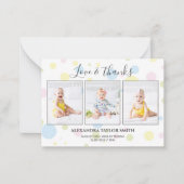 Budget polka dots Foto Baby Hartelijk dank Notitiekaartje (Voorkant)