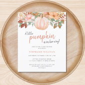 Budget Pompoen Herfst Floral Baby shower Uitnodigi