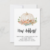 Budget pompoen Herfst herfst bewegende aankondigin Notitiekaartje (Voorkant)