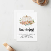 Budget pompoen Herfst herfst bewegende aankondigin Notitiekaartje (Voorkant / Achterkant in situ)