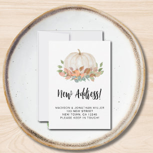 Budget pompoen Herfst herfst bewegende aankondigin Notitiekaartje