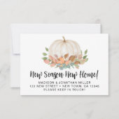 Budget pompoen Herfst herfst bewegende aankondigin Notitiekaartje (Voorkant)