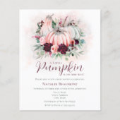 Budget pompoen meisje Baby shower (Voorkant)