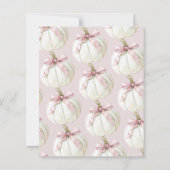 Budget pompoen & roze boog Baby shower Uitnodiging