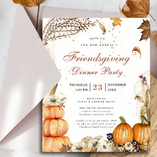 Budget pompoen rustieke herfst Friendsgiving diner