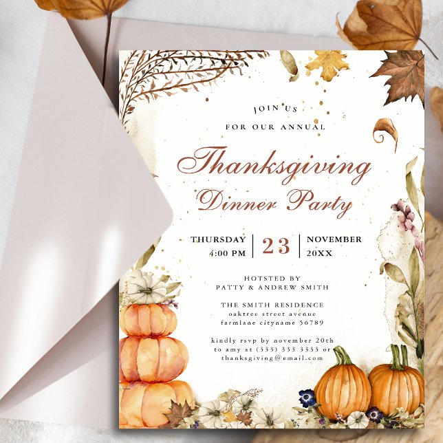 Budget pompoen rustieke herfst Thanksgiving diner (Creator heeft geüpload)