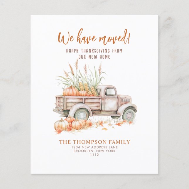 BUDGET Pompoen Vrachtwagen Thanksgiving Verhuizen (Voorkant)