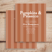 Budget Pompoenen en Prosecco Gestreepte Bruidsmeis Flyer