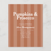 Budget Pompoenen en Prosecco Gestreepte Bruidsmeis Flyer (Voorkant)