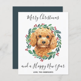 Budget Poodle Dog Elegant Merry kerstKaart