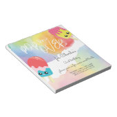 BUDGET Pop over populaire uitnodiging Notitieblok (Schuin)