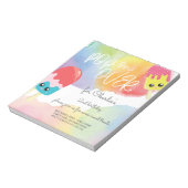 BUDGET Pop over populaire uitnodiging Notitieblok (Linkerzijde)