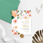 BUDGET Poppies Bloemen Bruiloft Save The Date