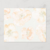 Budget Poppies Modern floral bruiloft uitnodiginge (Achterkant)