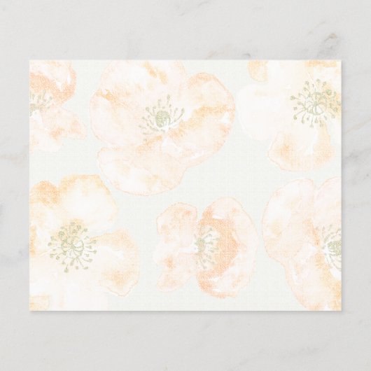 Budget Poppies Modern floral bruiloft uitnodiginge (Achterkant)