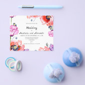 Budget/Poppy/Wedding Invitation. Flyer (Enkel)