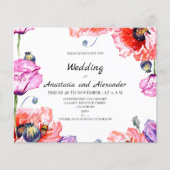 Budget/Poppy/Wedding Invitation. Flyer (Voorkant)