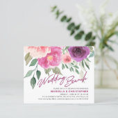 Budget Post Wedding Brunch Waterverf Roos Peonies (Staand voorkant)