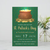 Budget Pot of Gold St Patricks Day Invitation (Staand voorkant)