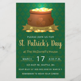 Budget Pot of Gold St Patricks Day Invitation
