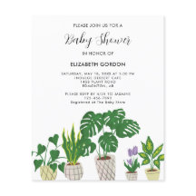 Budget Potential Planten Baby shower Bloom Uitnodi
