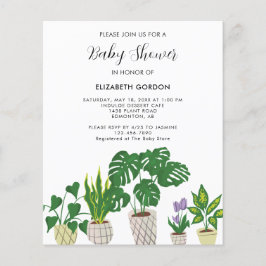 Budget Potential Planten Baby shower Bloom Uitnodi