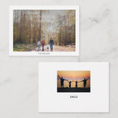 budget prachtige kerstmis twee foto ' s kerstmis notitiekaartje (Voorkant / Achterkant)