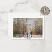 budget prachtige kerstmis twee foto ' s kerstmis notitiekaartje (Voorkant / Achterkant in situ)