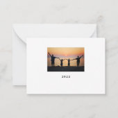 budget prachtige kerstmis twee foto ' s kerstmis notitiekaartje (Achterkant)