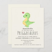 Budget Preggosaurus Cute Dinosaur Baby shower (Voorkant / Achterkant)