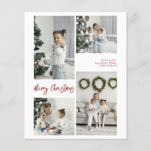 BUDGET Prettig Kerst Familie Fotokaart Flyer