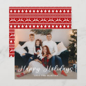 Budget Prettig Kerstfeest Fun Script Foto (Voorkant / Achterkant)
