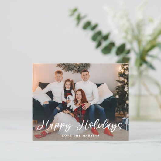 Budget Prettig Kerstfeest Fun Script Foto (Staand voorkant)