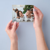 Budget Prettig Kerstfeest Leuk Schrift Foto Flyer (Hand)