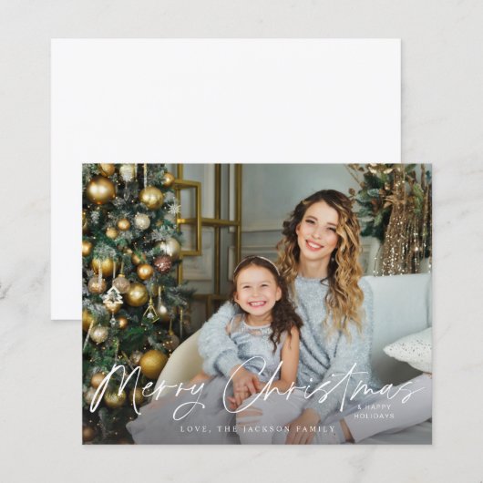 Budget Prettig Kerstfeest Minimalistisch H Foto 4 (Voorkant / Achterkant)