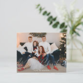 Budget Prettig Kerstfeest Modern Schrift Foto (Staand voorkant)