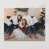 Budget Prettig Kerstfeest Modern Schrift Foto (Voorkant)