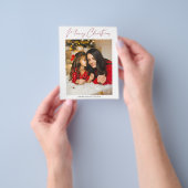 Budget Prettig Kerstfeest Moderne Minimalistische Flyer (Hand)