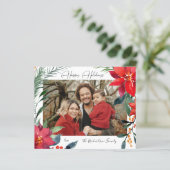 Budget Prettig Kerstfeest Poinsettia Foto (Staand voorkant)