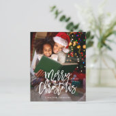Budget Prettig Kerstmis CalligraphyVertical Foto W (Staand voorkant)
