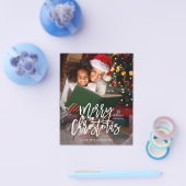 Budget Prettig Kerstmis CalligraphyVertical Foto W Flyer (Enkel)