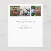 Budget Prettig Kerstmis foto hout Kerstkaart Flyer (Achterkant)