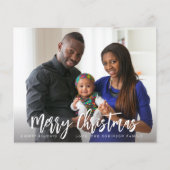 Budget Prettig Kerstmis Minimalistisch H Foto 2 Flyer (Voorkant)